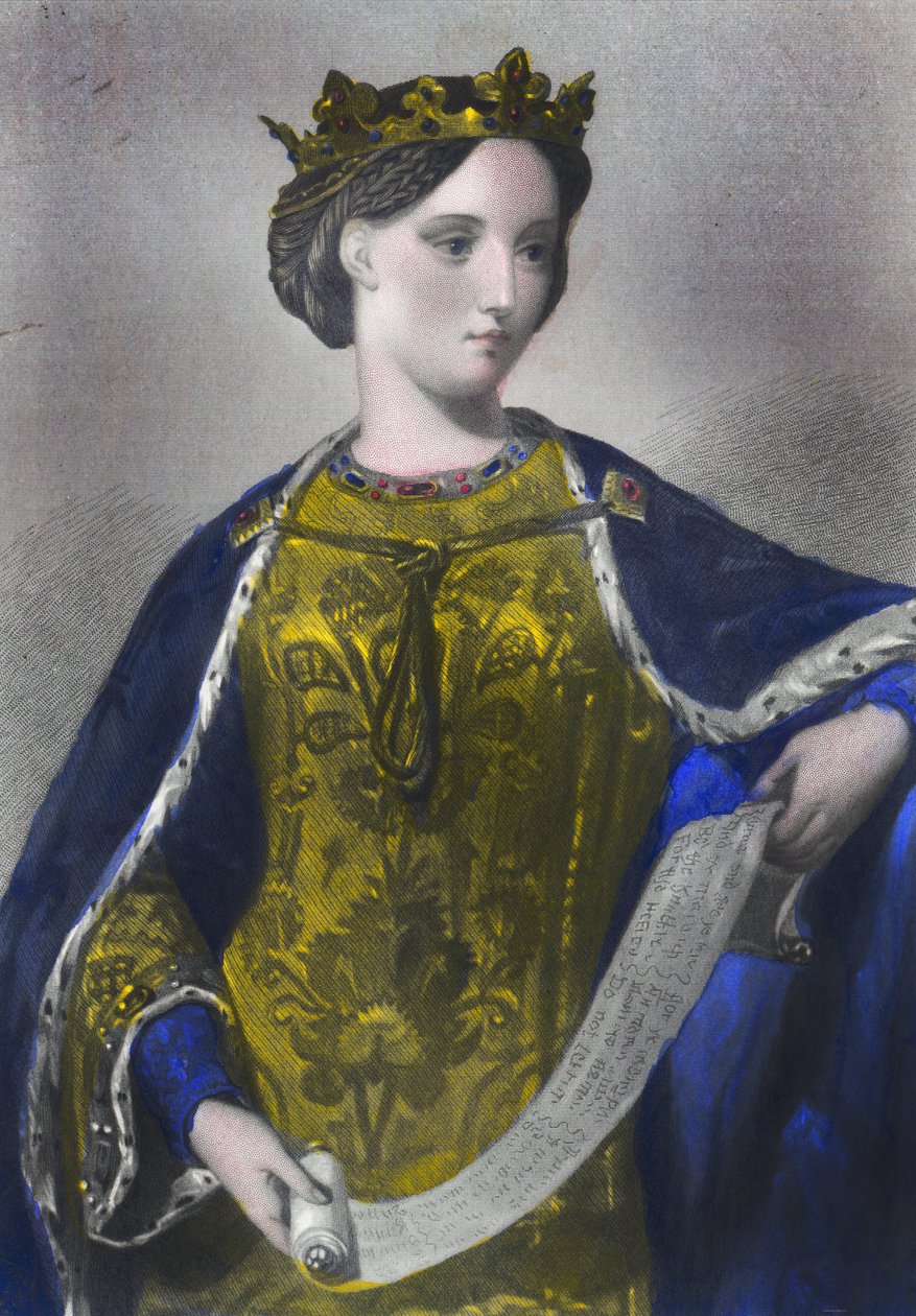 Marguerite av Frankrike, dronning av Edward I, trykt av Henry G. Bohn, London, 1856 av English School