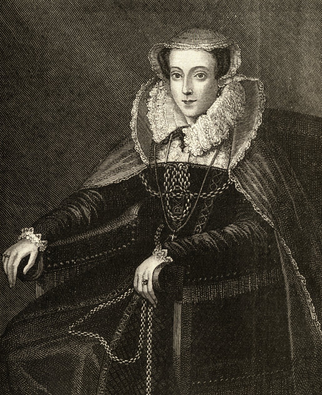 Mary Queen of Scots (1542-87) (gravering) av English School