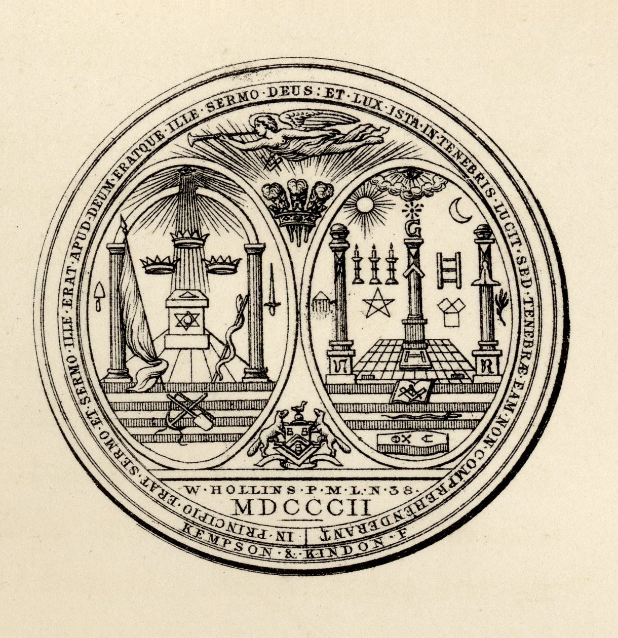 Frimurerisk segl, 1802, fra 