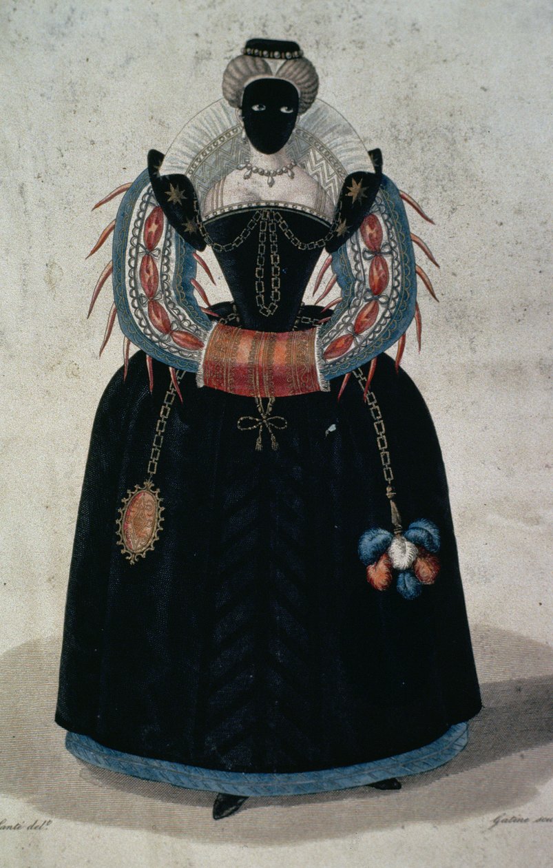 Maskeradedrakt i stil med Henri III av English School