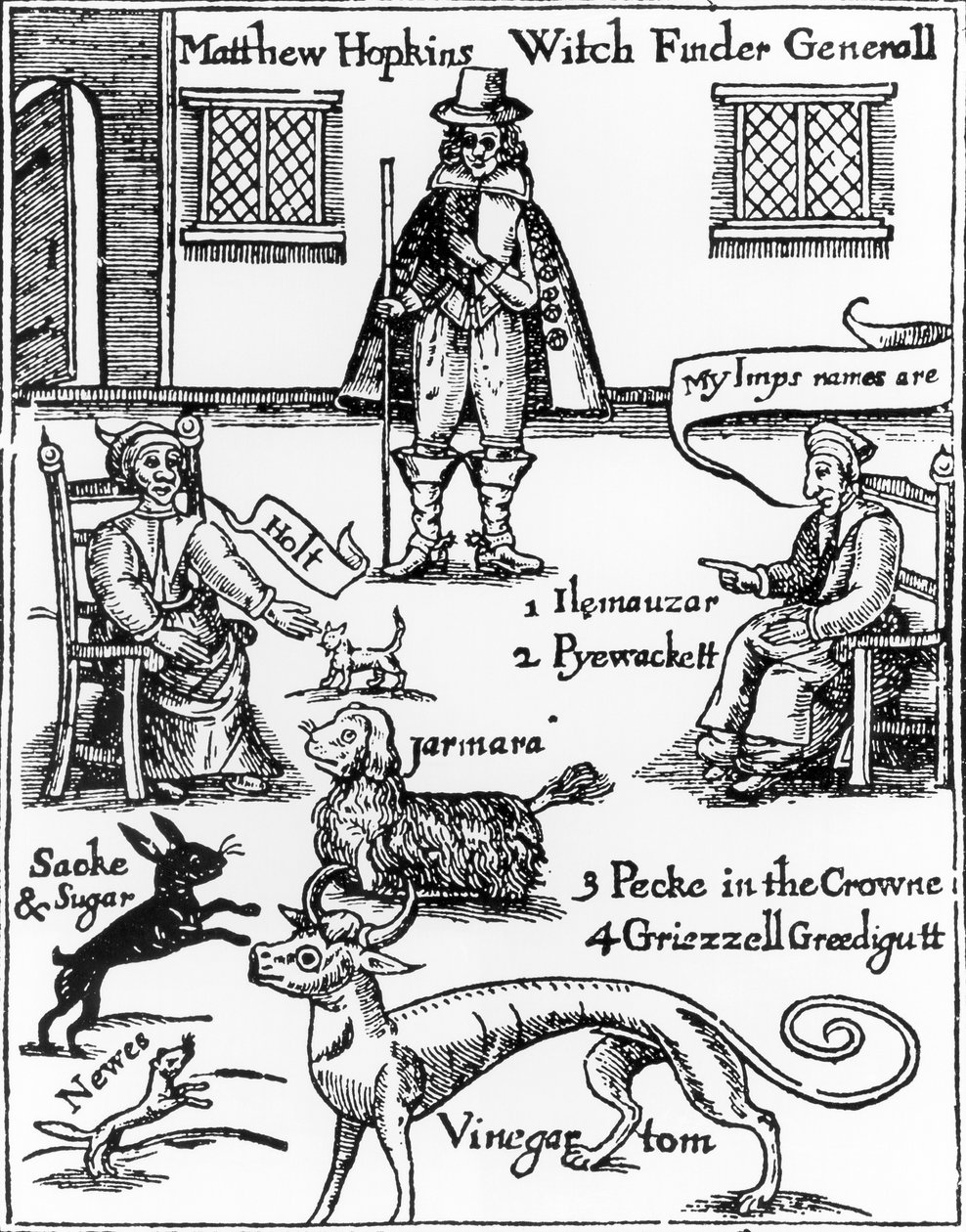 Matthew Hopkins, Witchfinder-generalen (d.1647) av English School