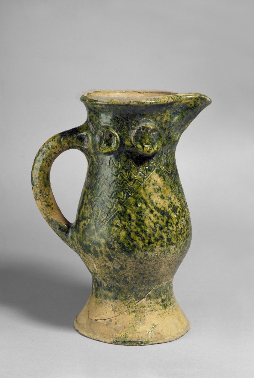 Middelalderparrot Beaked Jug, Oxfordshire (glasert lertøy) av English School