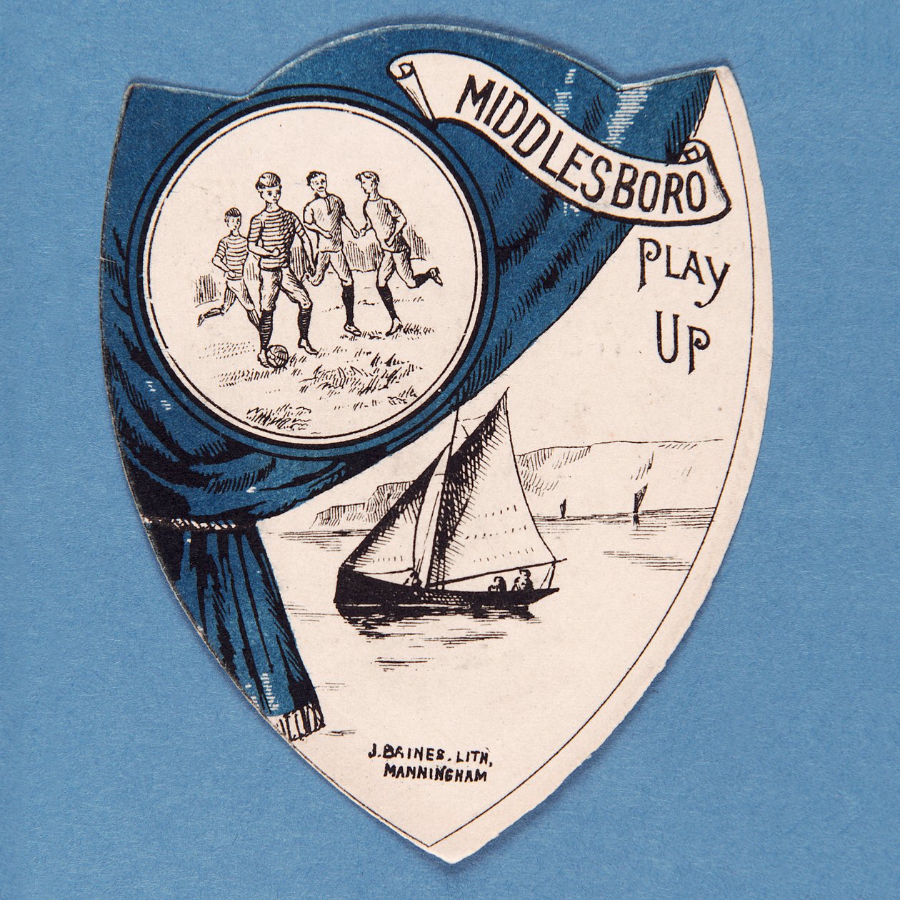 Middlesboro Play Up, Baines-kort i form av et skjold, 1888-89 av English School