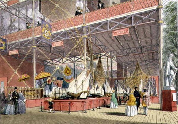 Modellbåter fra India-delen av den store utstillingen i 1851, fra Dickinson