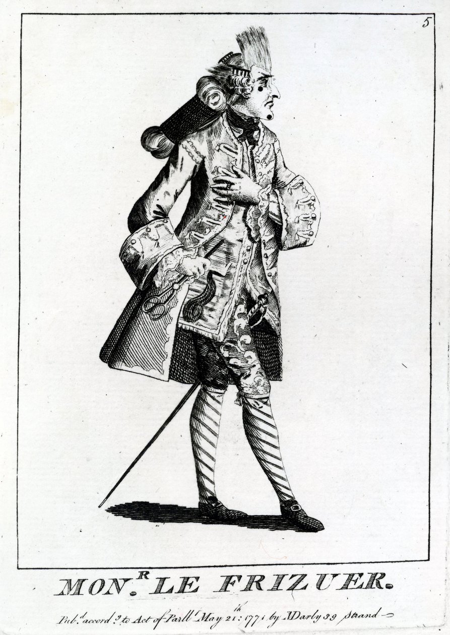 Mons. The Frizer, 1771 av English School