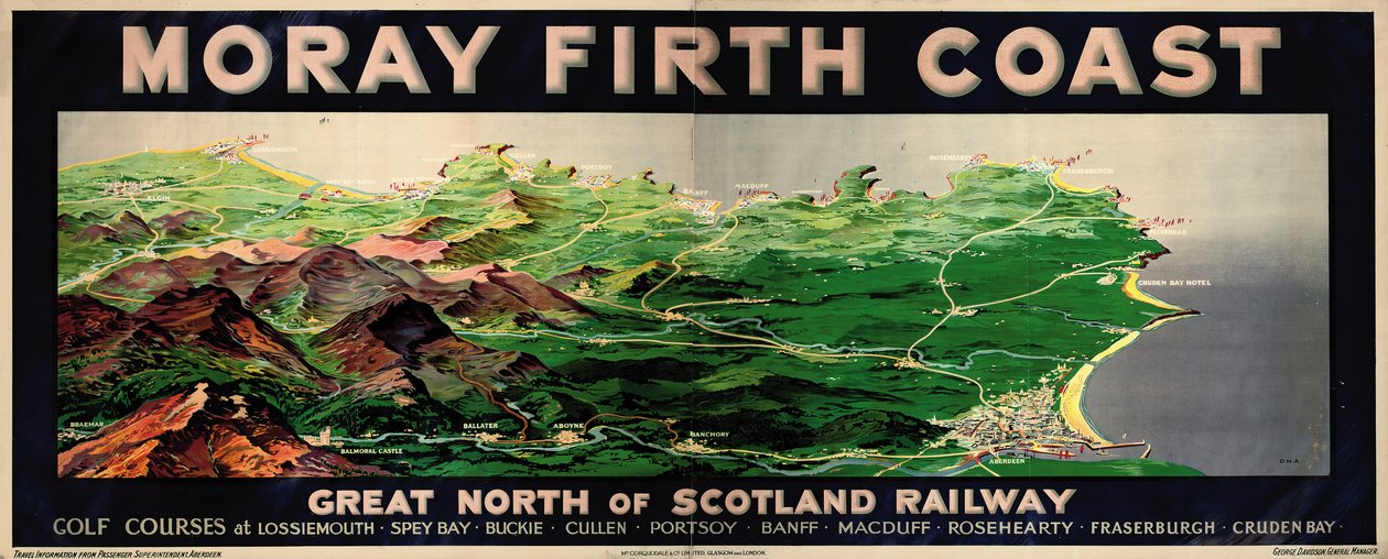 Moray Firth Coast, plakat som reklamerer for GNSR av English School