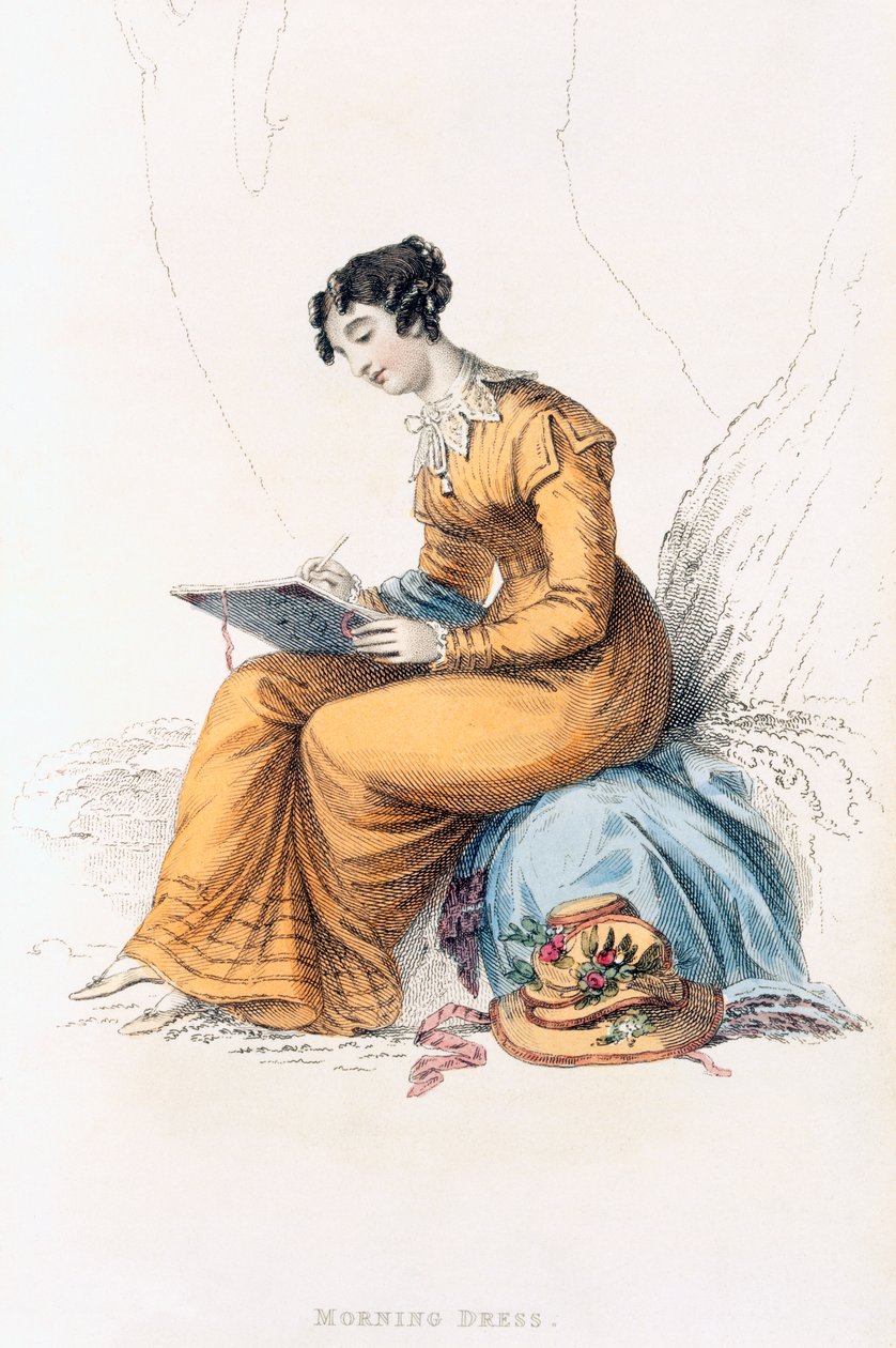 Morgenkjole, moteplate fra Ackermanns Kunstdepot av English School