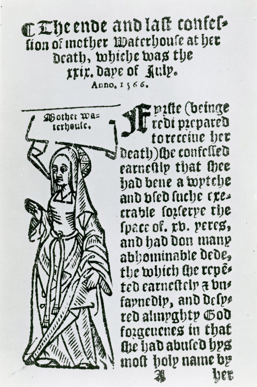 Mother Waterhouse (ca. 1503-1566), brosjyre, 1566 av English School