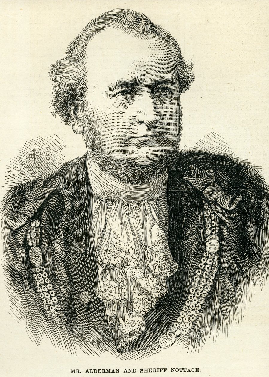Mr Alderman og Sheriff Nottage fra The Illustrated London News, 10. november 1877 av English School