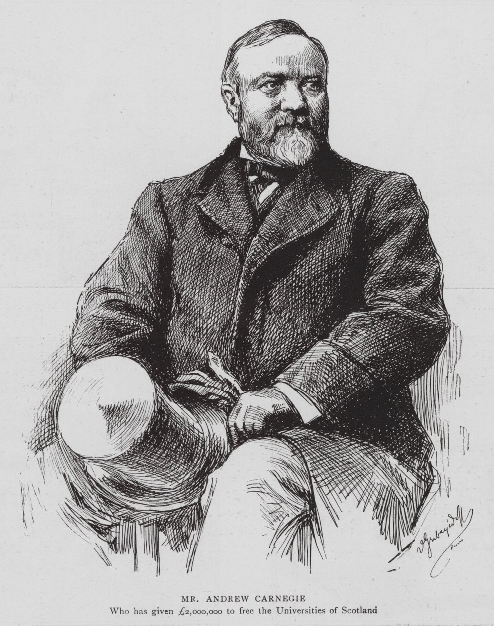 Mr. Andrew Carnegie (litografi) av English School