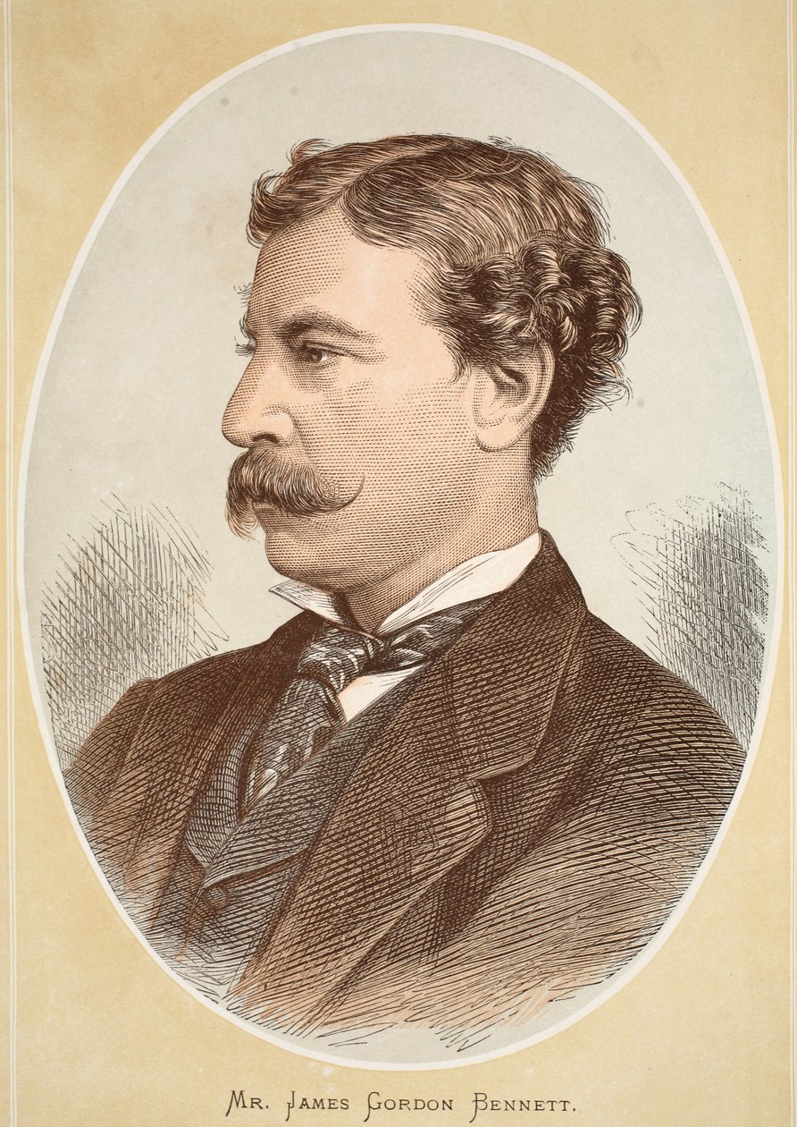Mr James Gordon Bennett, illustrasjon fra The Pictorial Edition of the Life and Discoveries of David Livingstone av J. Ewing Richie, pub. av A. Fullarton & Co., 1876 av English School