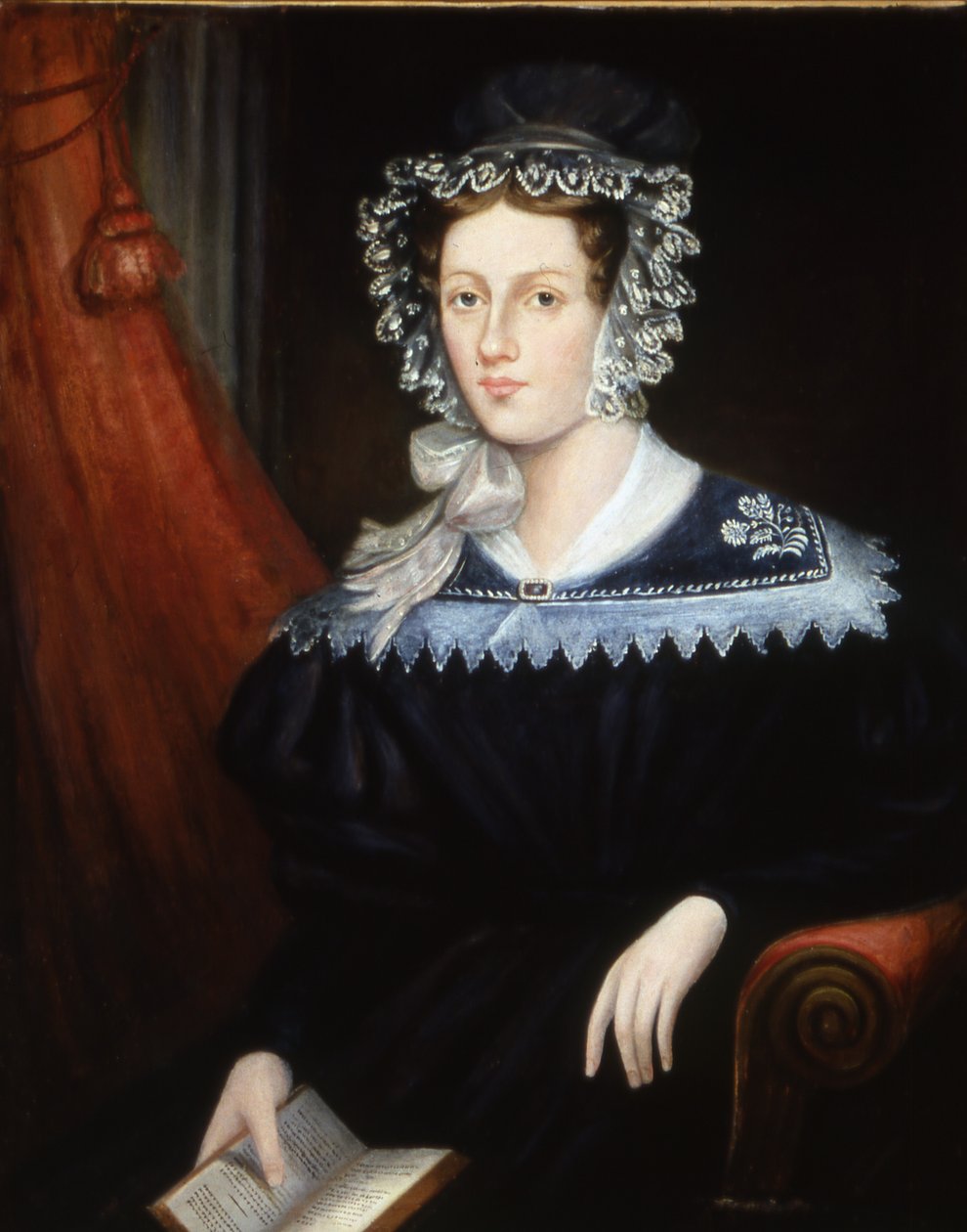 Mrs Ann Jane Carlisle, ca. 1828-32 (olje på lerret) av English School