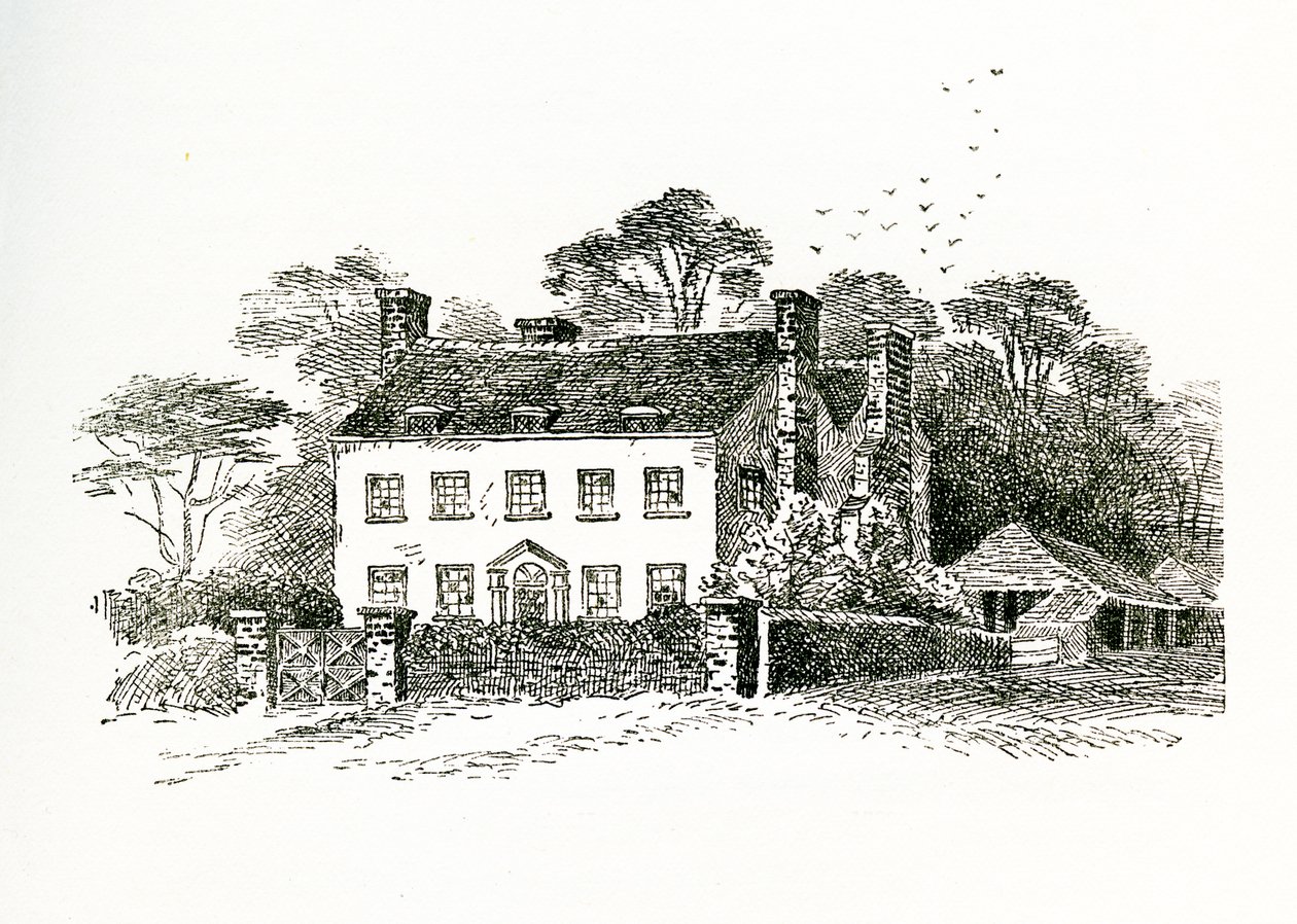 Fru Snookes hus i Ringmer, Sussex, England, 1733 av English School