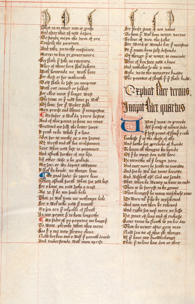 Ms326 f66v, Confessio Amantis av John Gower (penn og blekk på vellum) av English School