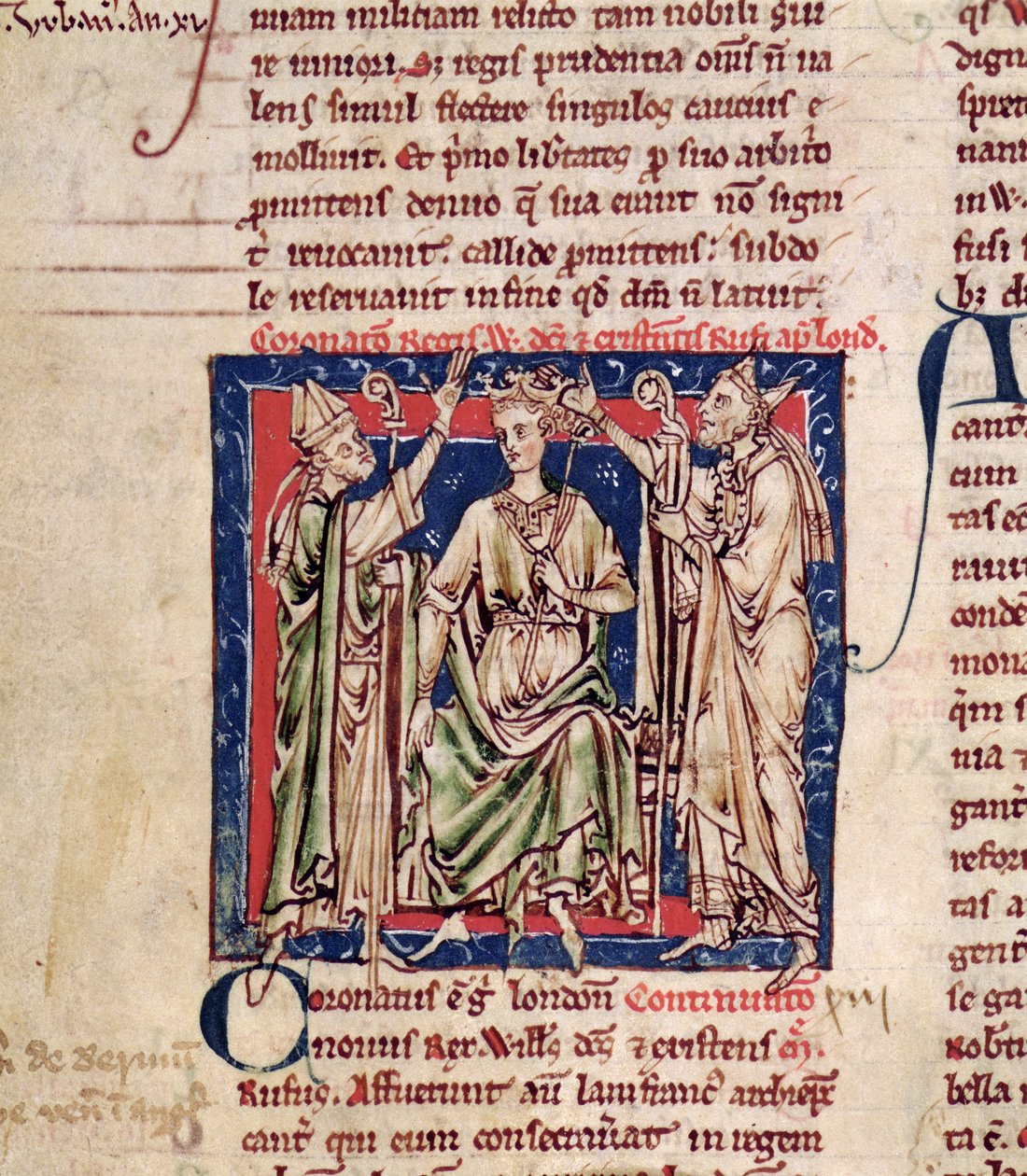 Ms 6712 (A.6.89) fol.126v William II (ca. 1057-1100) miniatyr fra Flores Historiarum, av Matthew Paris, 1250-52 av English School