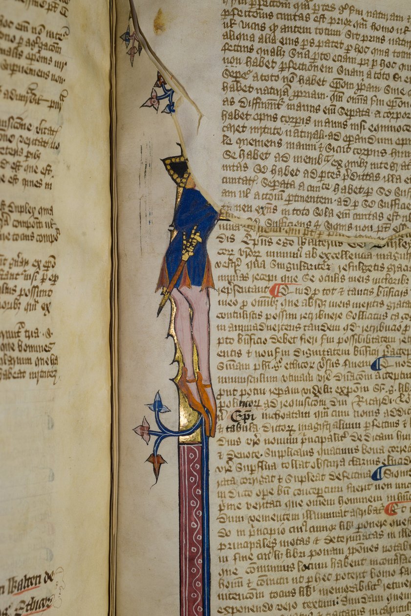 Ms. New Coll 242, f.178r, Commentary on Aristoteles’s Politics av Walter Burley (penn og blekk på vellum) av English School
