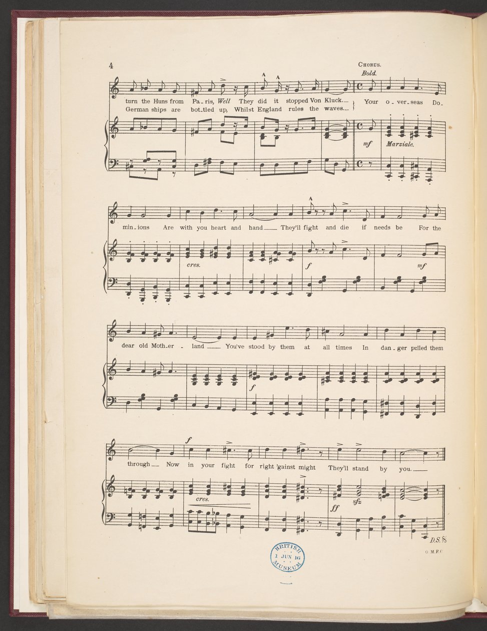 Musikkpartitur til sangen "We