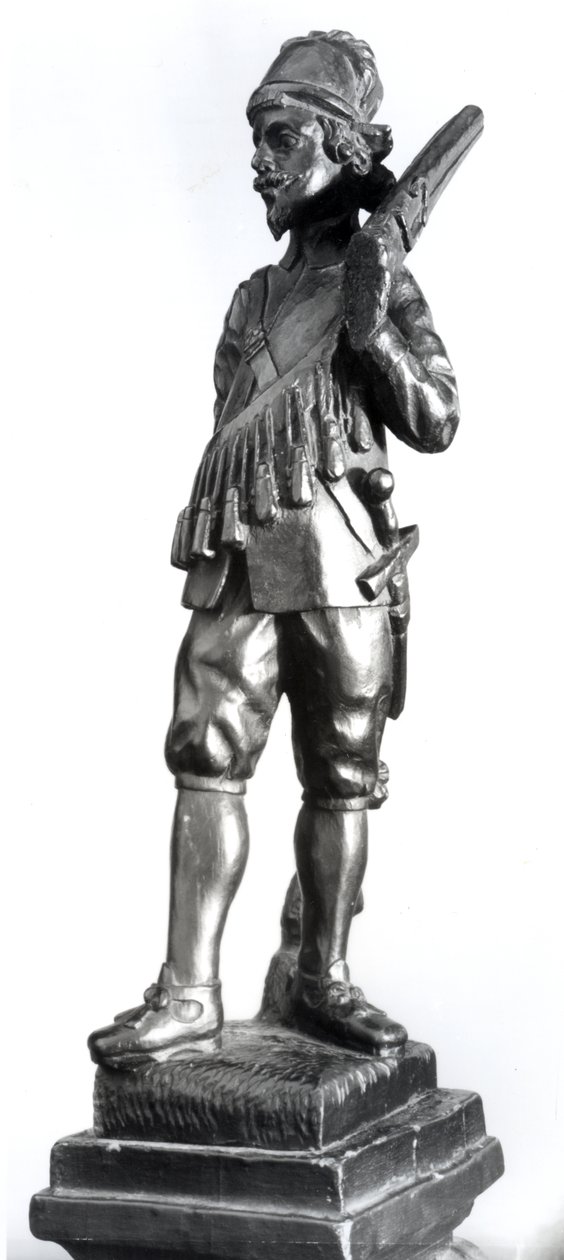 Musketer, 1638 (utskåret tre) av English School