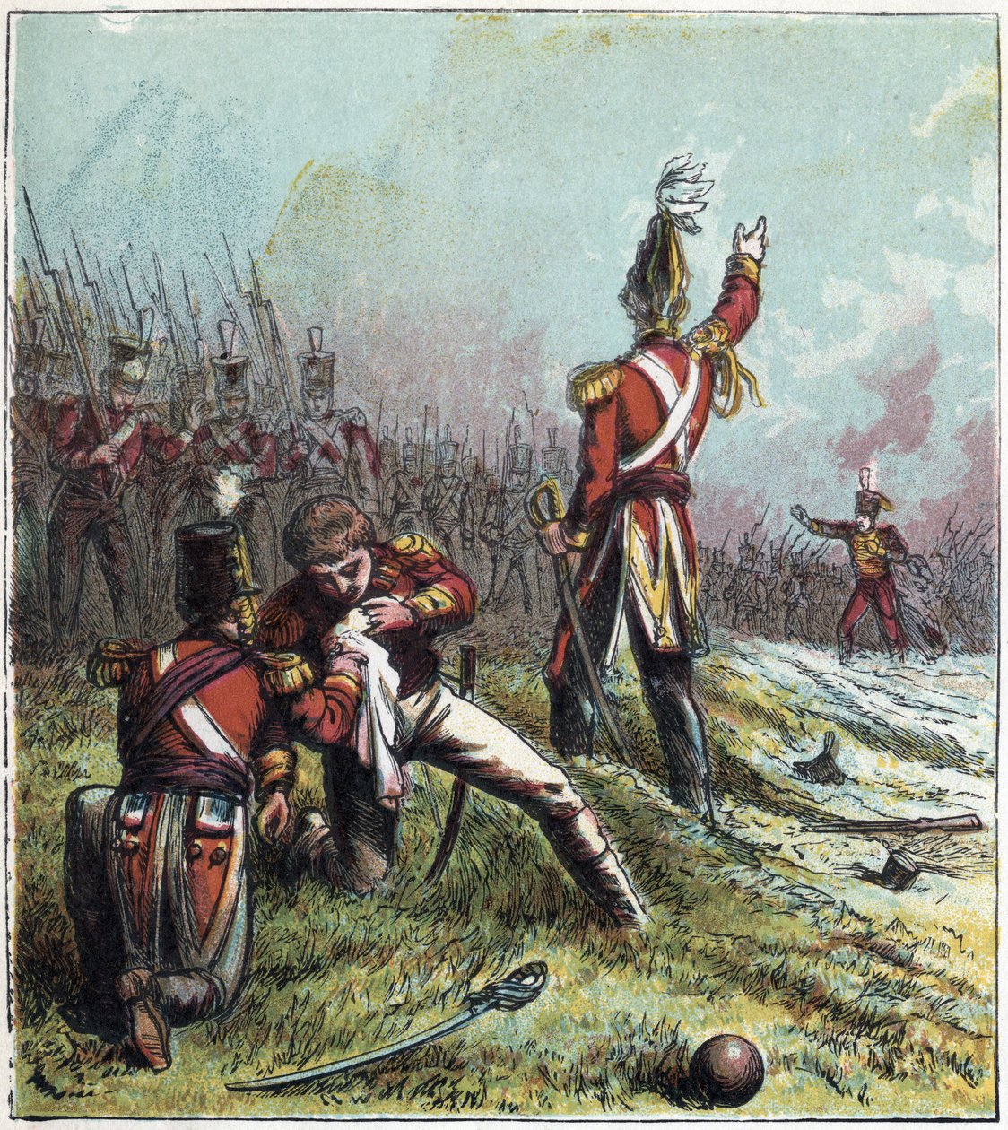 Napoleonskrigen: Slaget ved Coruña (La Coruna) i Spania 16.01.1809: den motarbeidet den franske hæren til den engelske hæren og så den britiske sjefen Sir John Moore (1761-1809) død. 