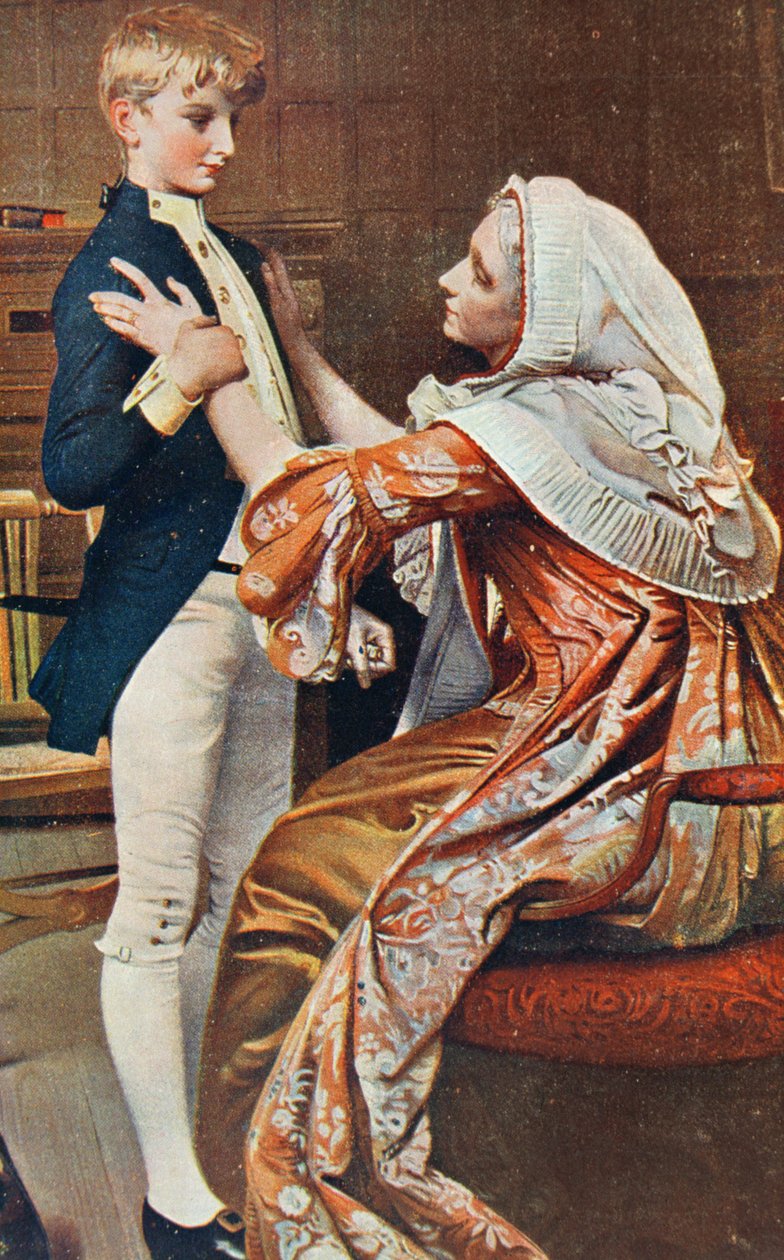 Nelson (1758-1805) - Første farvel, 12 år gammel av English School