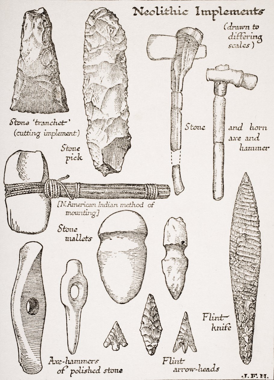 Neolithic Implements, illustrasjon fra 