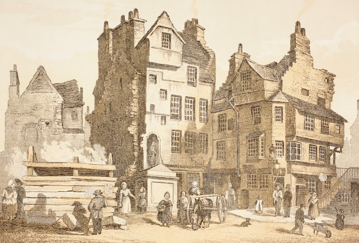 Netherbow House, Edinburgh slik det var i 1843, fra 