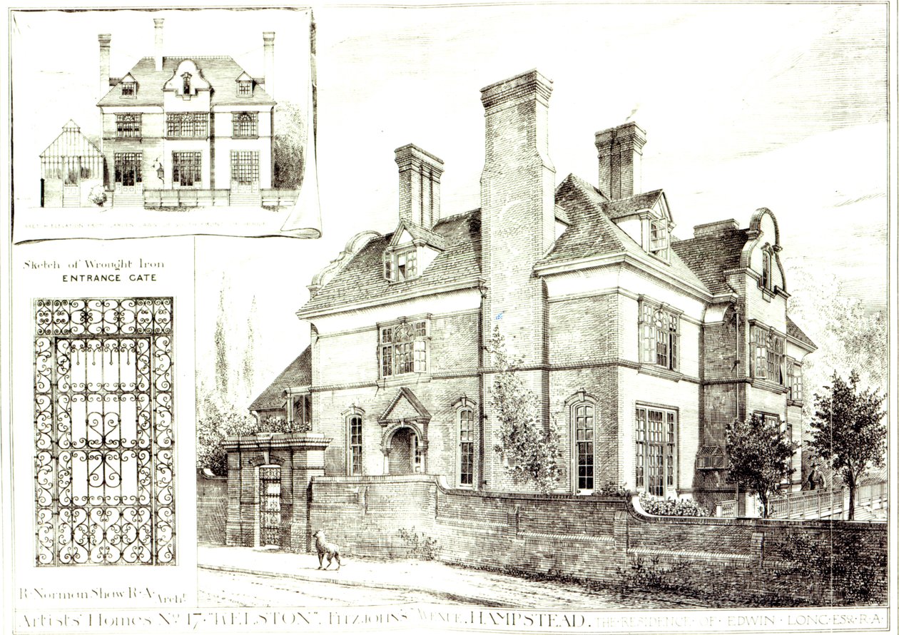 No.17 Kelston, St. Johns Avenue, fra The Building News, 10. februar 1882 av English School