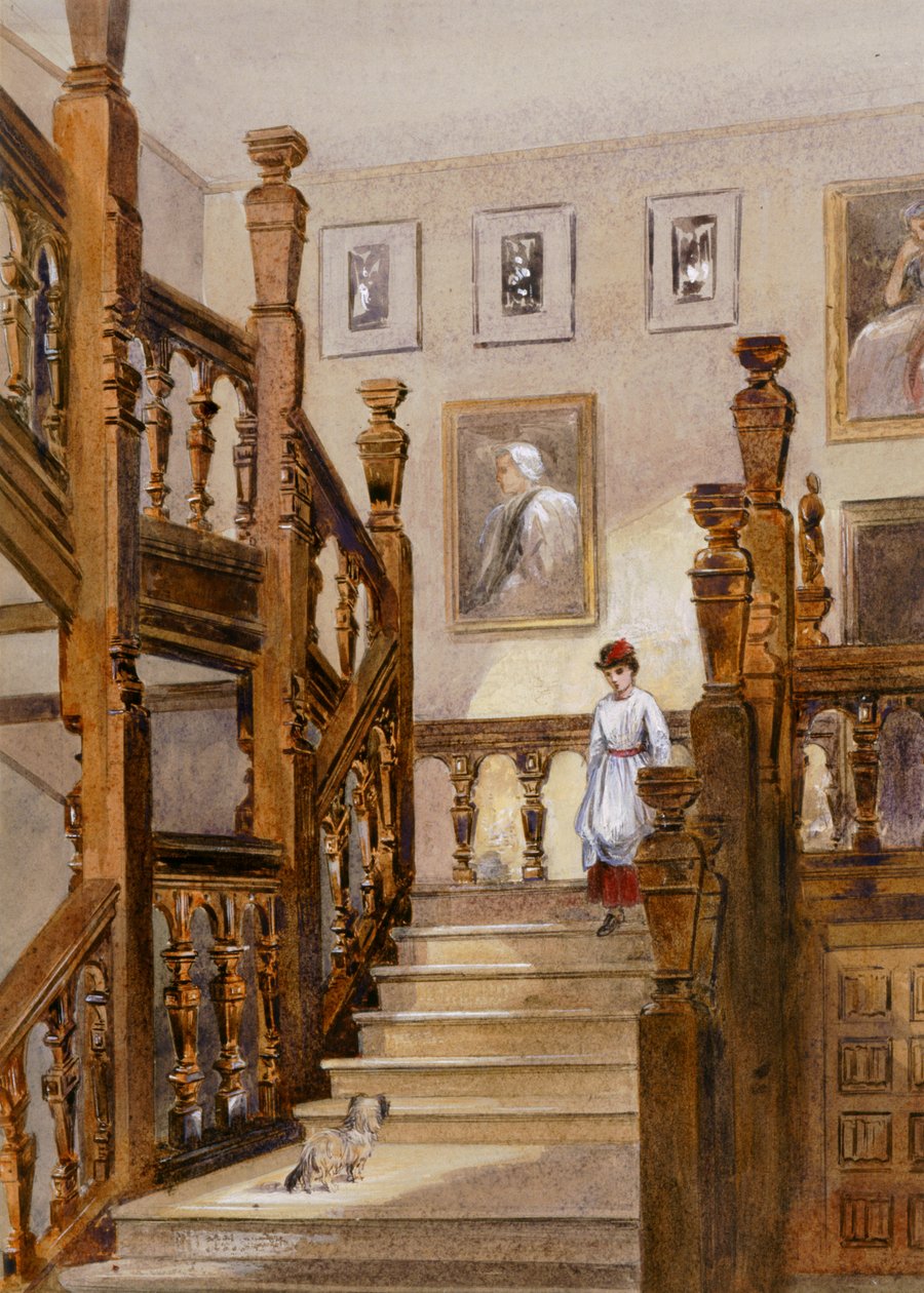 Nordtrapper, Audley End House, slutten av 1800-tallet (akvarell på papir) av English School