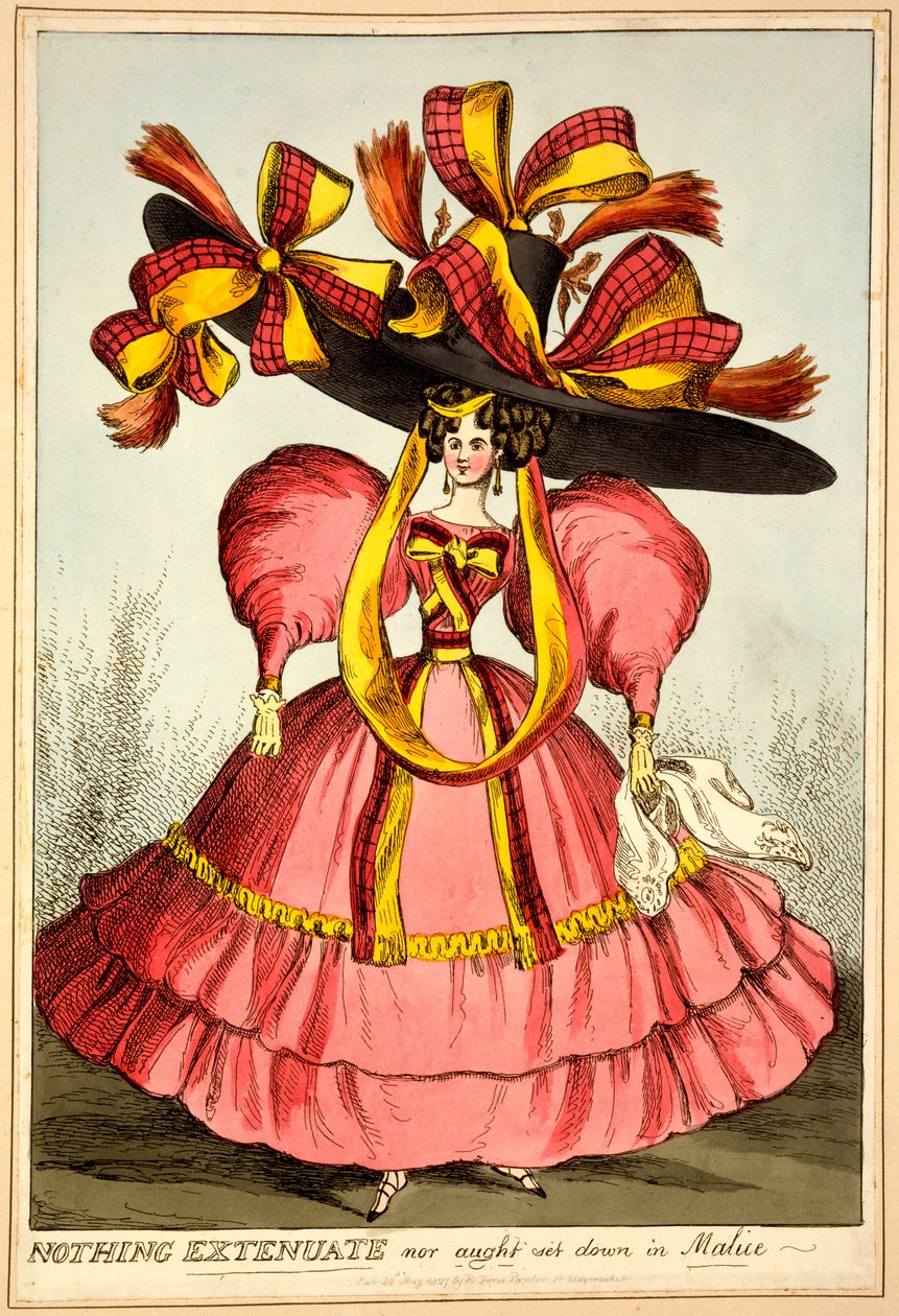 Ingenting formilde eller noe satt ned i Malice, 1827 (håndfarget gravering) av English School