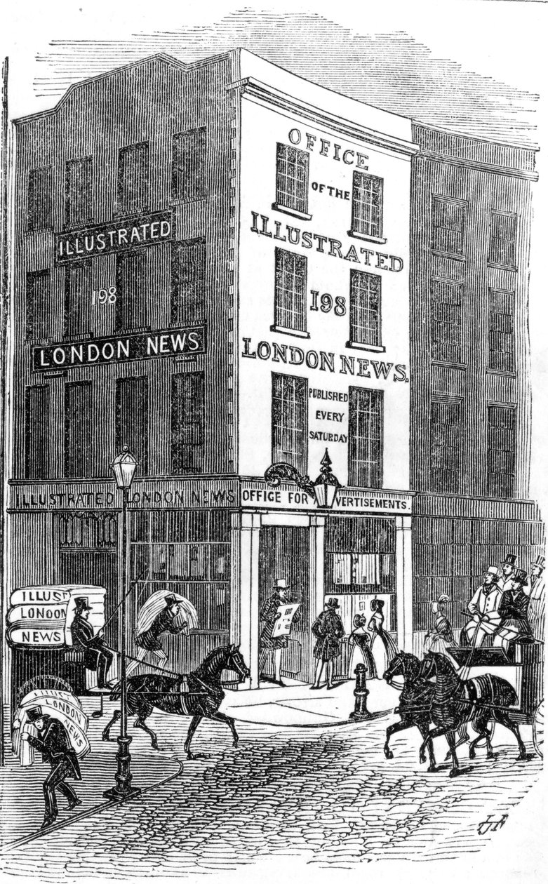 Office of the Illustrated London News, 1842 av English School