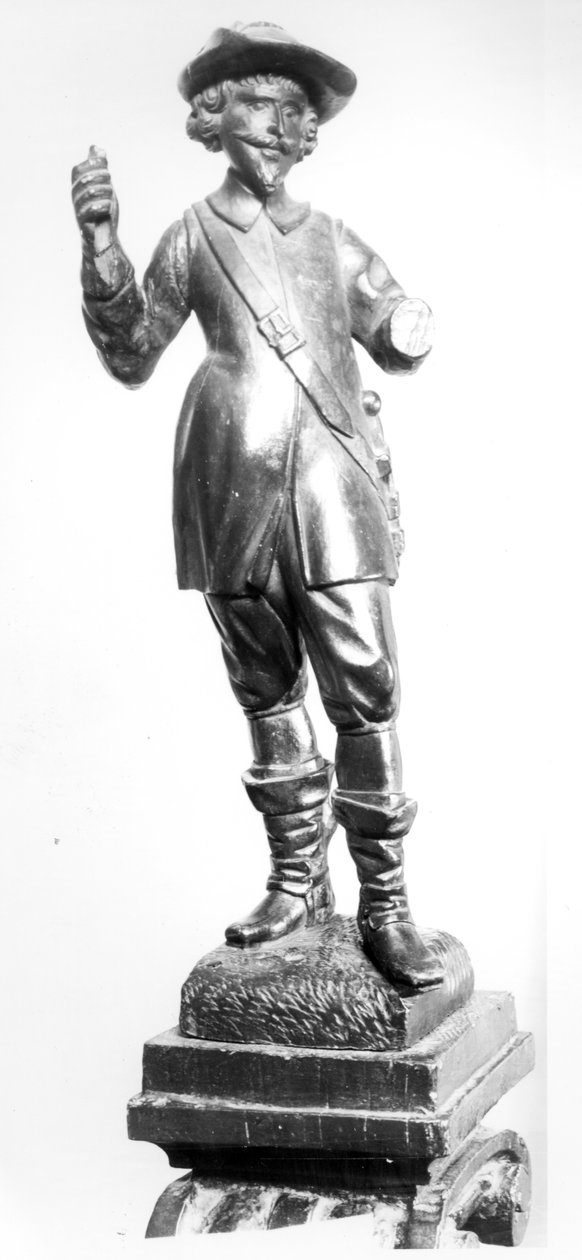 Offiser for musketerer, 1638 (utskåret tre) av English School
