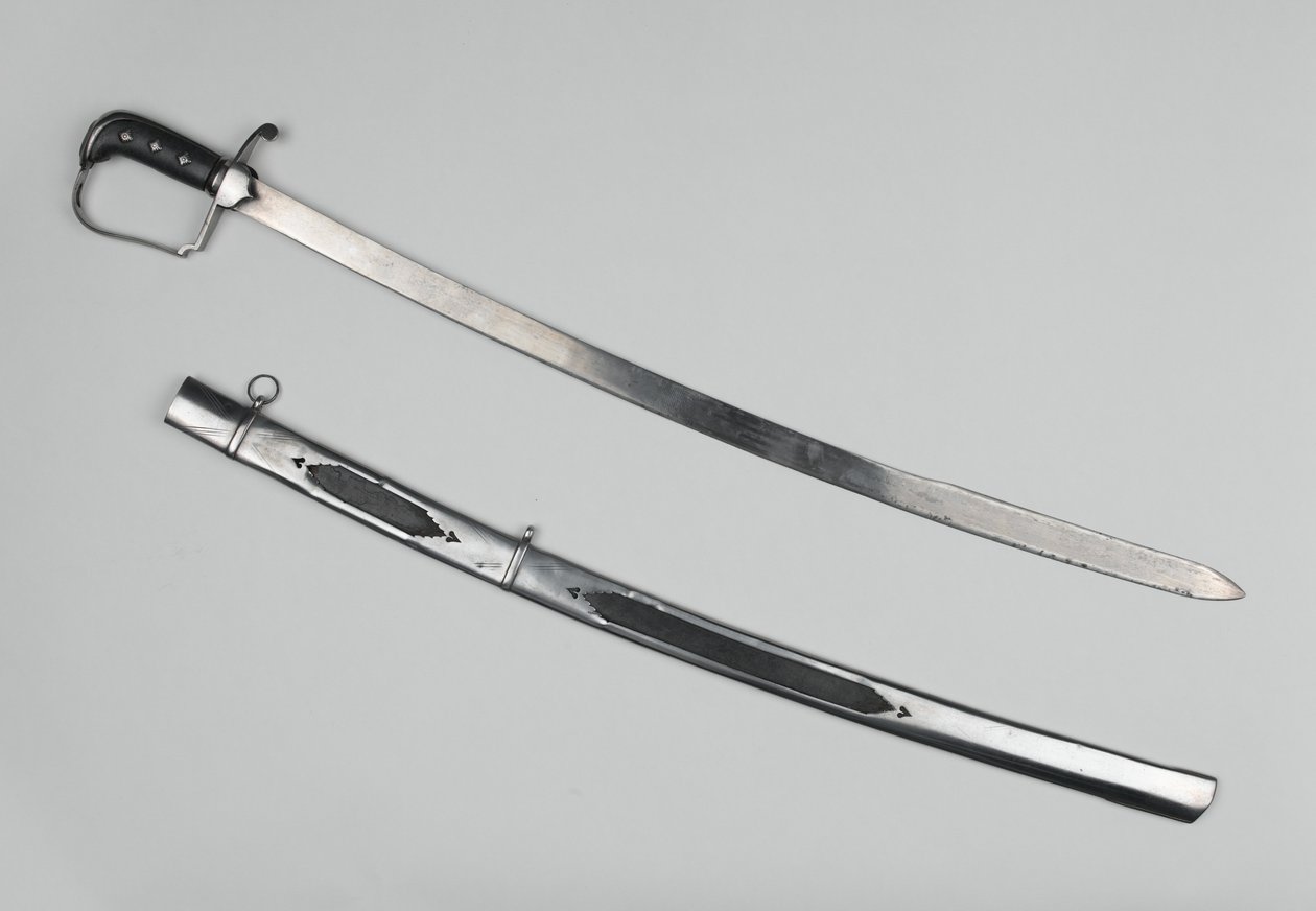 Offiserssverd, 51. fot, ca. 1809 (stål med tregrep) av English School
