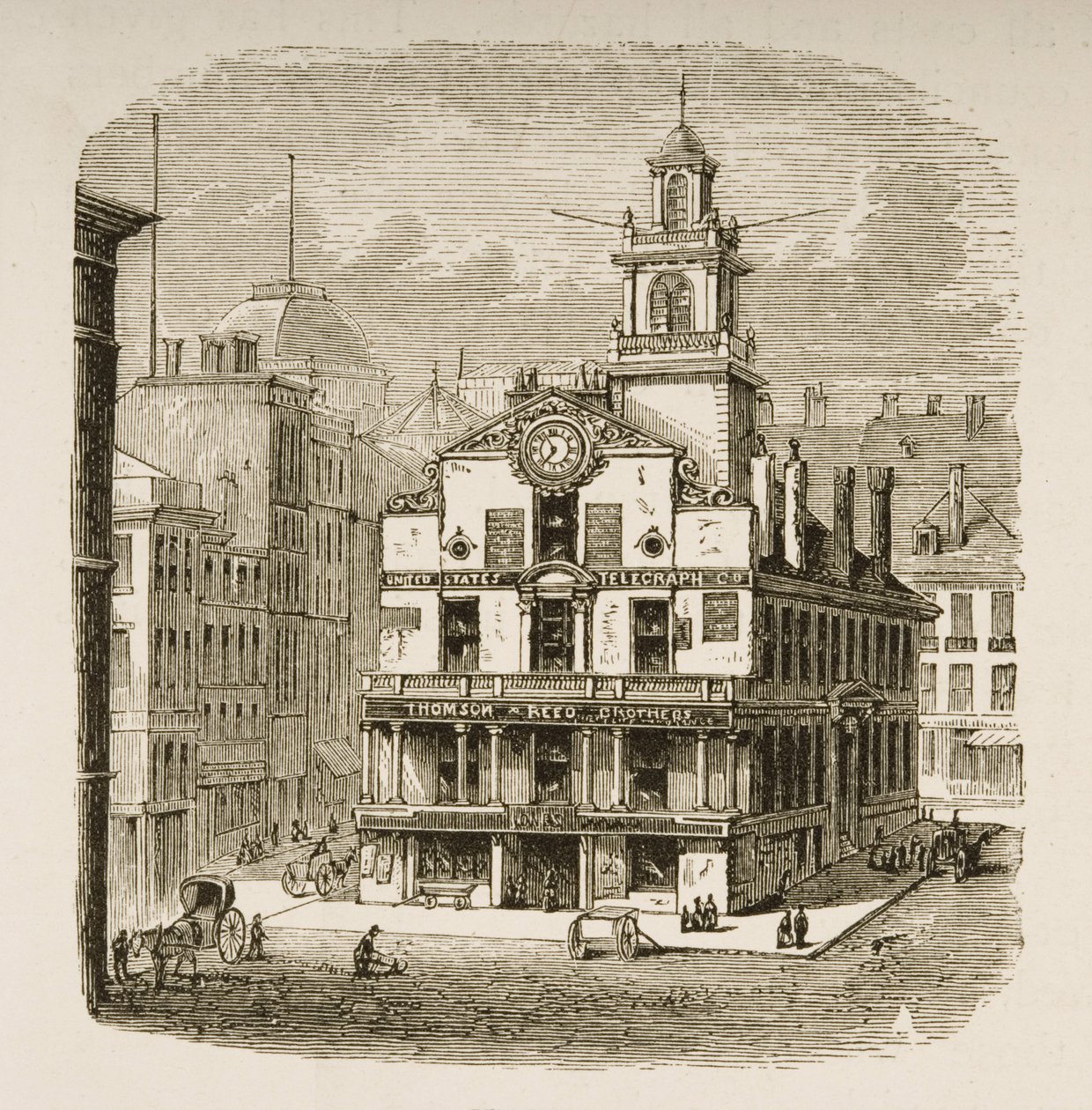 Old State House, Boston, ca. 1870, fra 