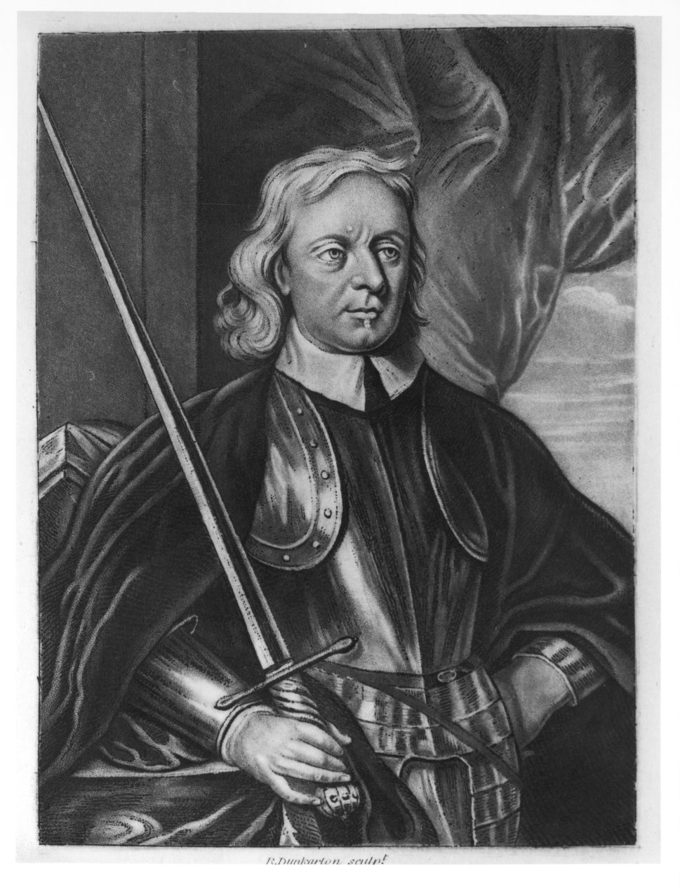 Oliver Cromwell (1599-1658) illustrasjon fra 