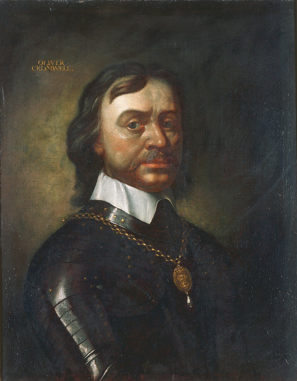 Oliver Cromwell, ca. 1670-90 (olje på lerret) av English School
