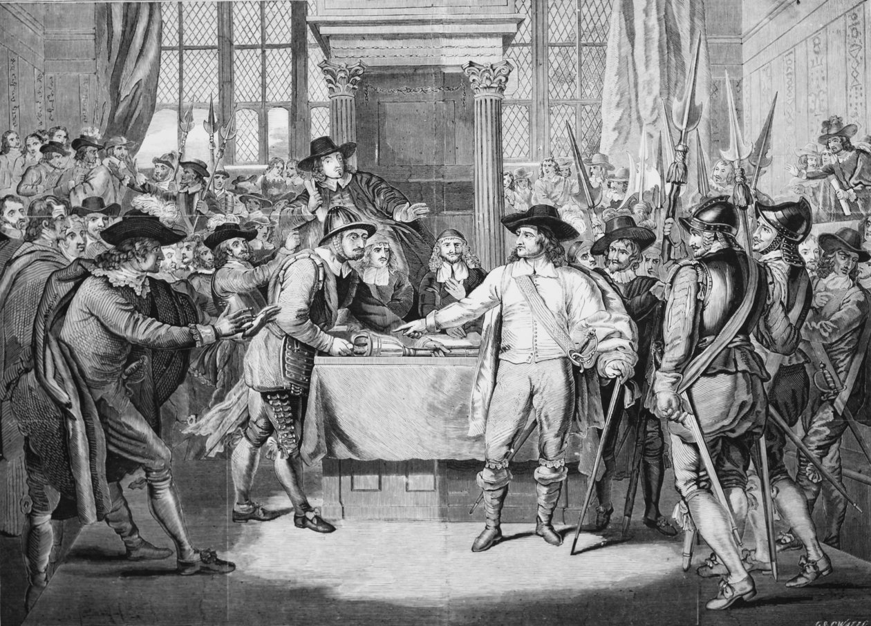 Oliver Cromwell oppløser det lange parlamentet av English School