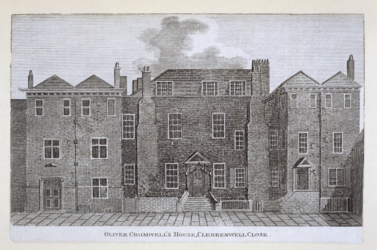 Oliver Cromwells House, Clerkenwell Close, 1800-tallet av English School
