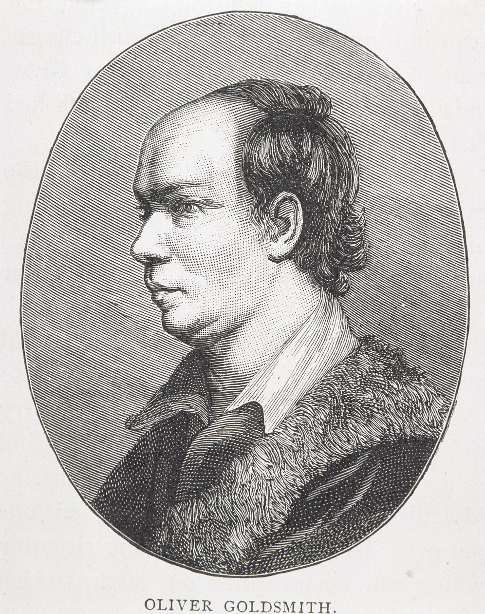 Oliver Goldsmith (1730-74) (gravering) (se også 105778) av English School