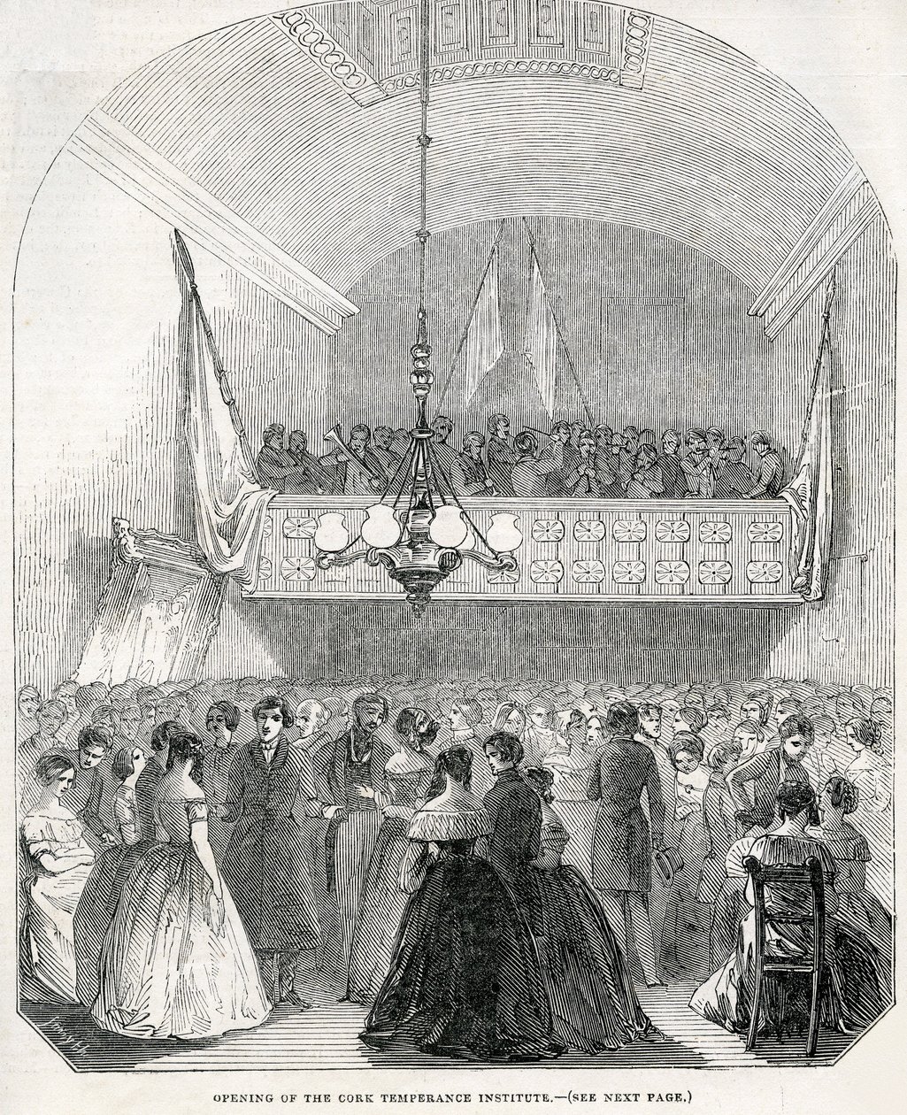 Åpning av Cork Temperance Institute, 1845 av English School