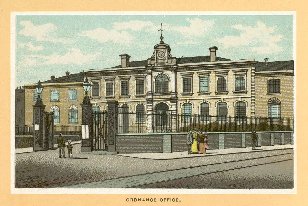 Ordnance Office (fargelitografi) av English School