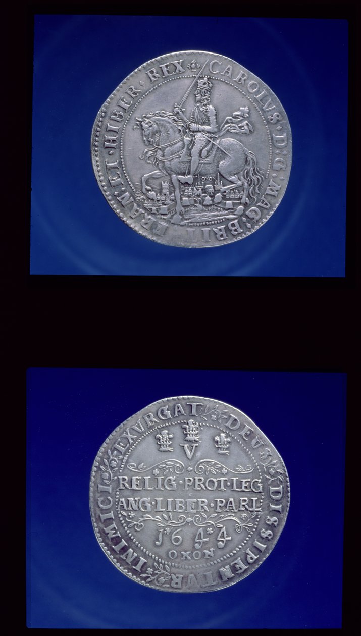 Oxford Crown of King Charles I, 1644 (sølv) av English School