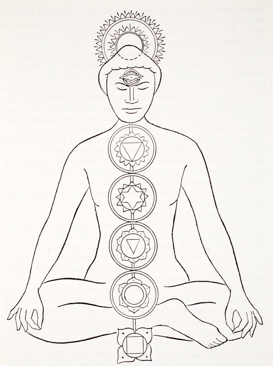 Padmasana eller lotusstilling av English School