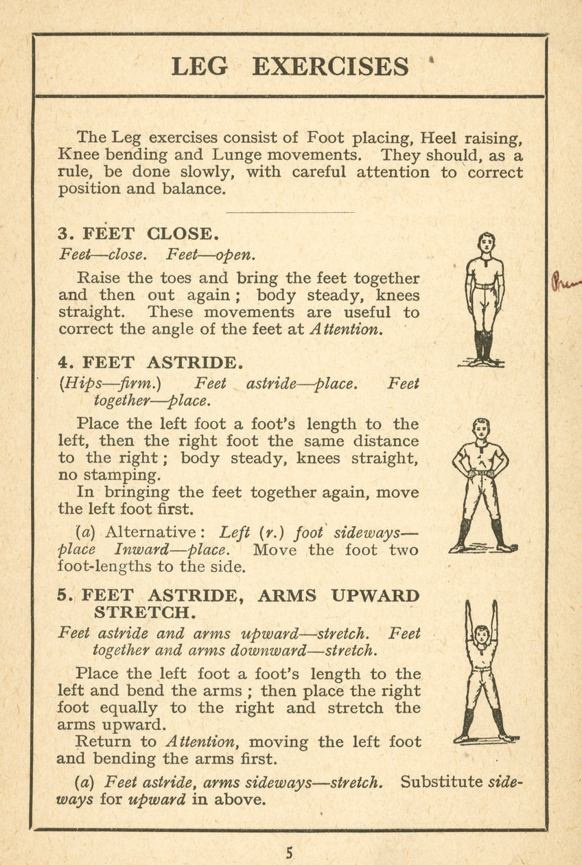 Side fra Swedish Drill Illustrated, ca. 1920 (lito) av English School
