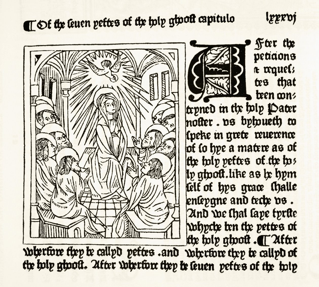 Side fra The Royal Book trykt av William Caxton i 1484, fra The National and Domestic History of England av William Hickman Smith Aubrey (1858-1916) utgitt London, ca. 1890 av English School