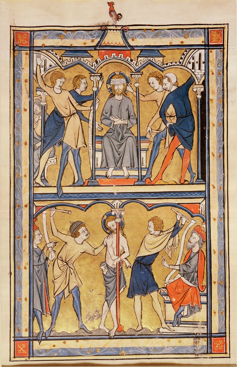 Side fra en psalter, ca. 1270 (tempera på vellum) av English School