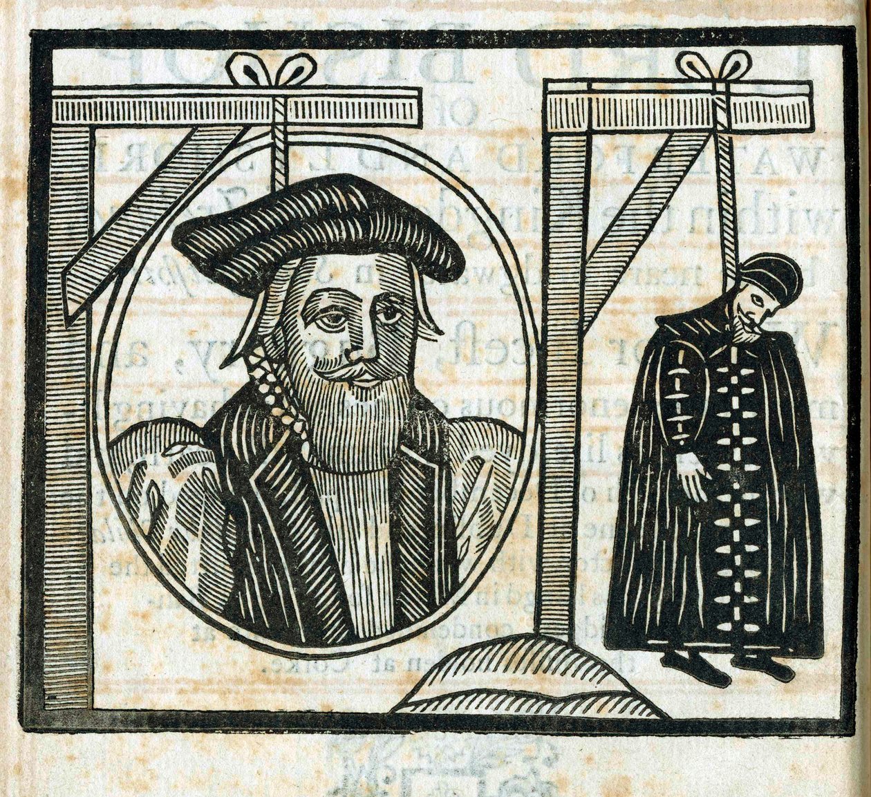 Brosjyre som kunngjør henrettelsen av John Atherton og hans kjæreste John Childe for buggery av English School
