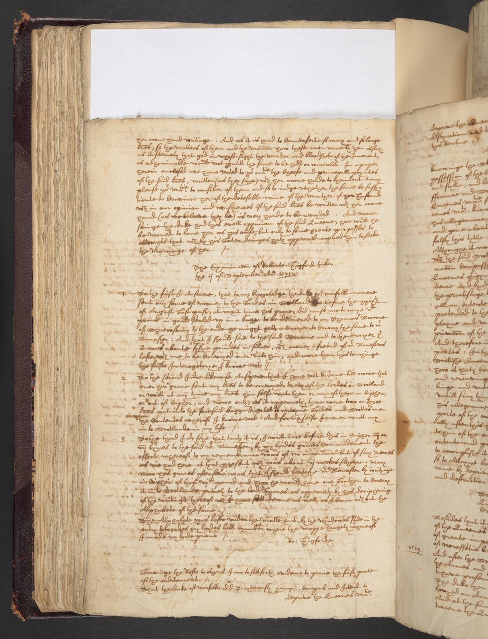 Papirer relatert til Mary Queen of Scots, Harley MS 290 f.115v, ca. 1550-1650 (penn og blekk på papir) av English School