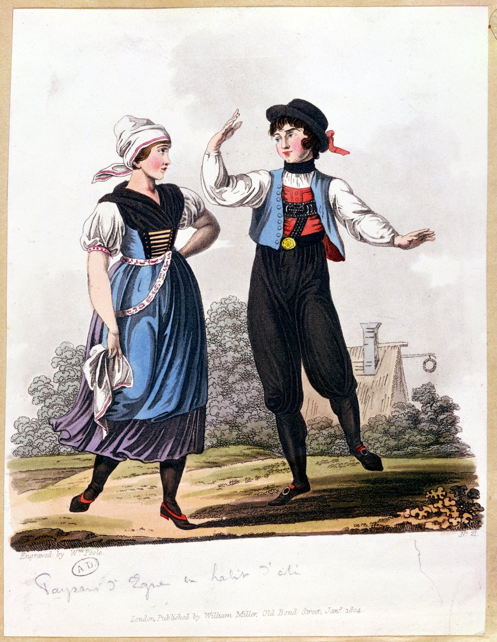 Bondedans i Eger, Böhmen, gravert av William Poole, 1804 av English School