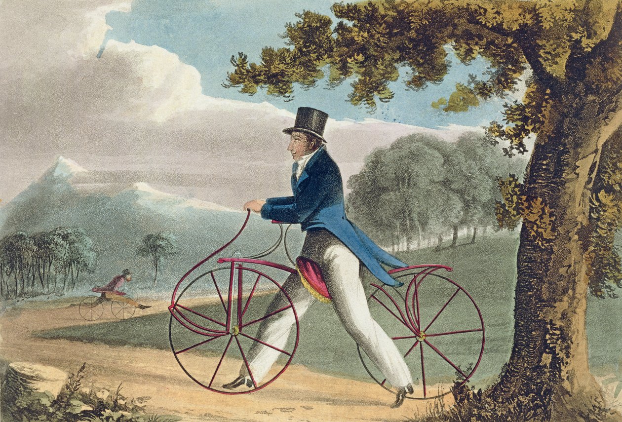 Fotgjenger Hobbyhorse, fra Ackermanns Repository of Arts, 1819 av English School