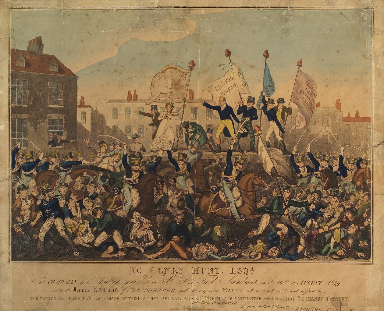 Peterloo-massakren, 1819 av English School